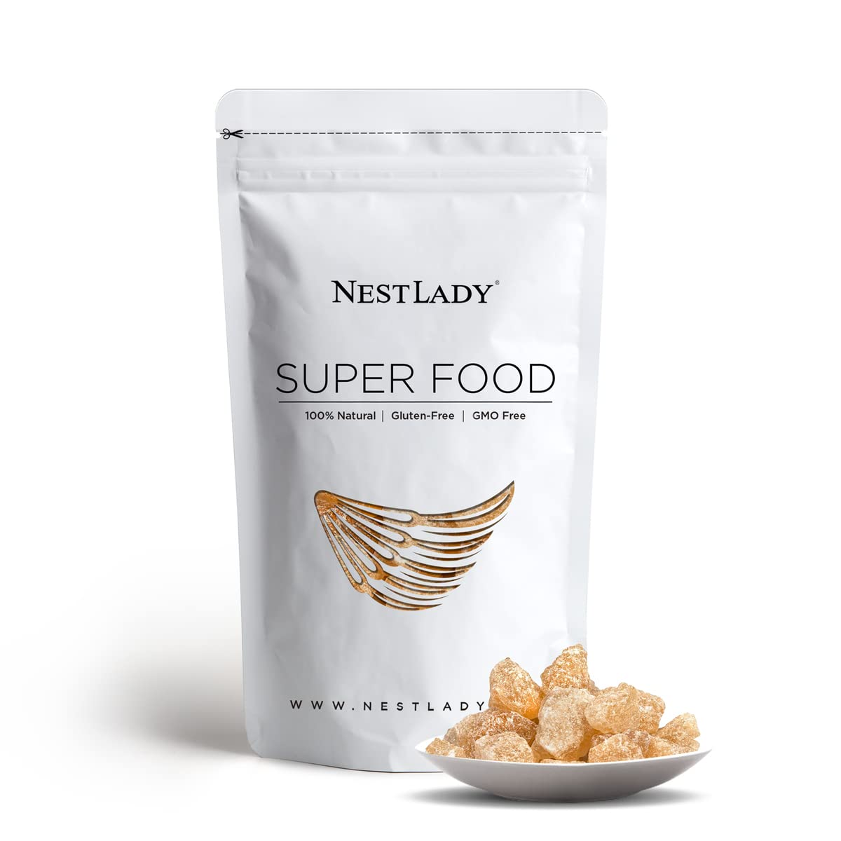 NESTLADY Yellow Rock Sugar - 100% Natural Crystallized Sugar 1LB (454G)