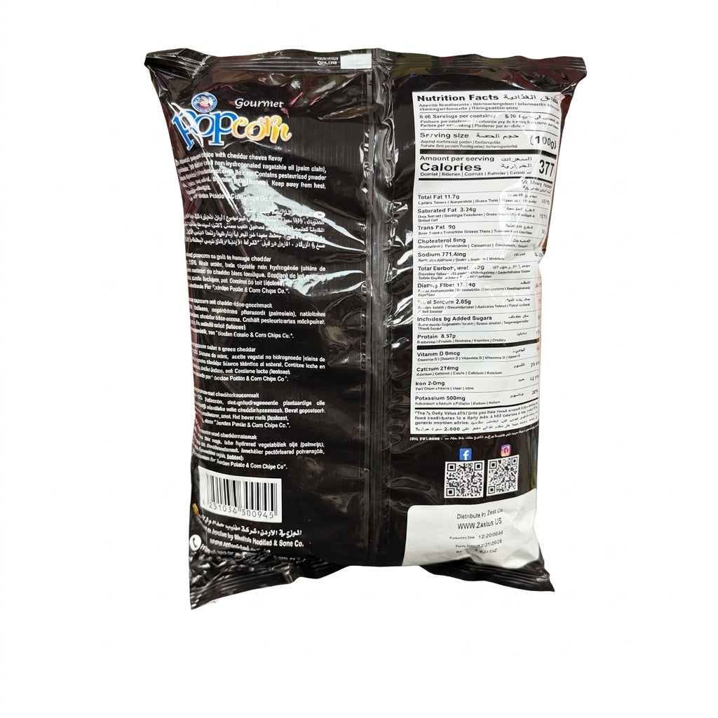 Mr. Chips Gourmet Popcorn Cheddar Cheese 90g - Air-Popped Whole Grain
