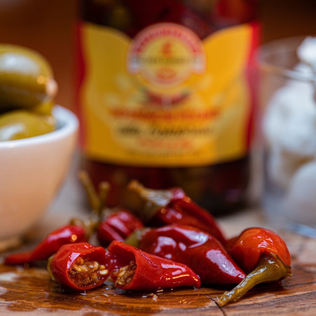 TuttoCalabria Whole Calabrian Hot Chili Peppers, 10 oz