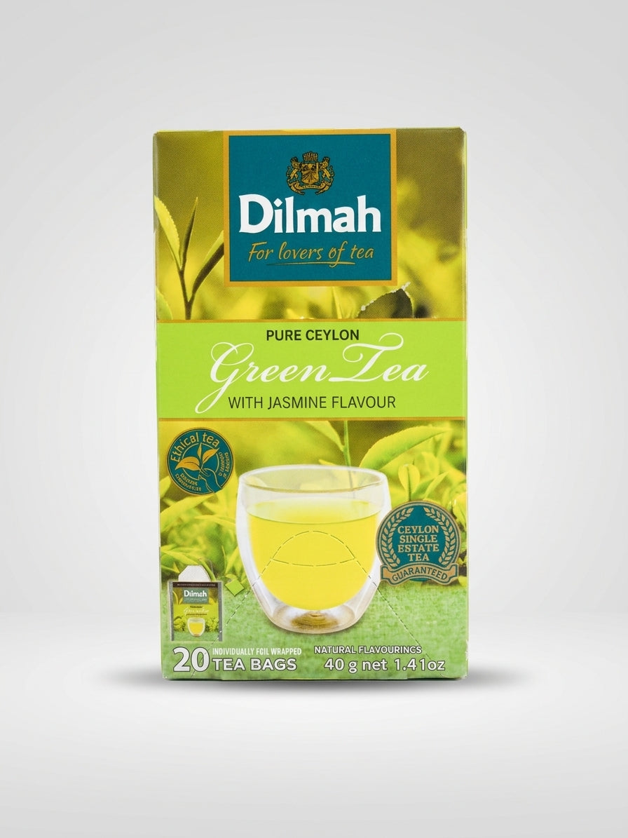Dilmah Pure Ceylon Green Tea with Jasmine 40g - 20 Tea Bags