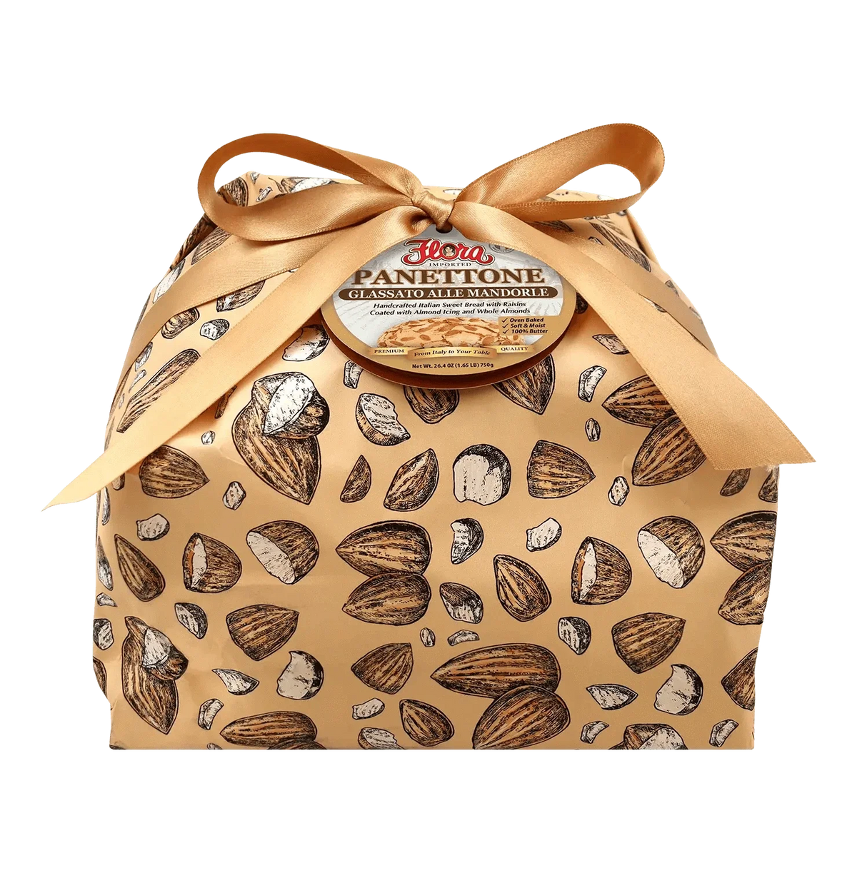 Handmade Panettone - Glazed with Almonds