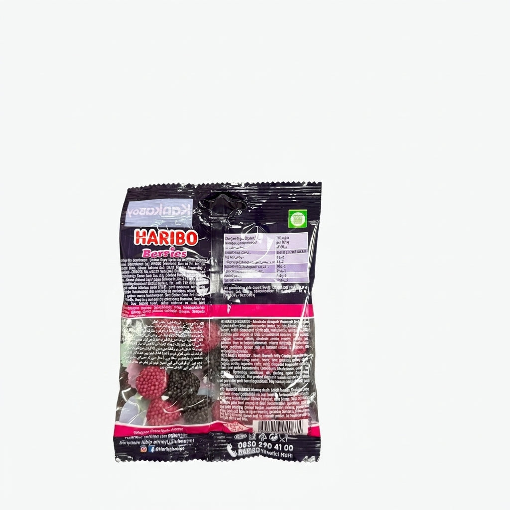 Haribo Berries 80g - Fruit-Flavored Gummy Candy Mix