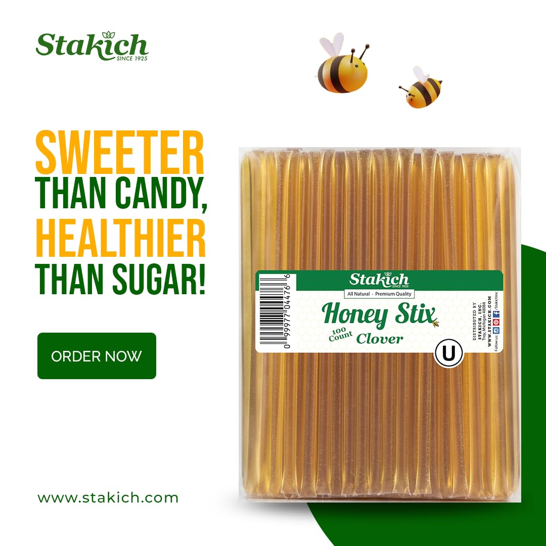 Stakich Clover Honey Stix (500 Count)