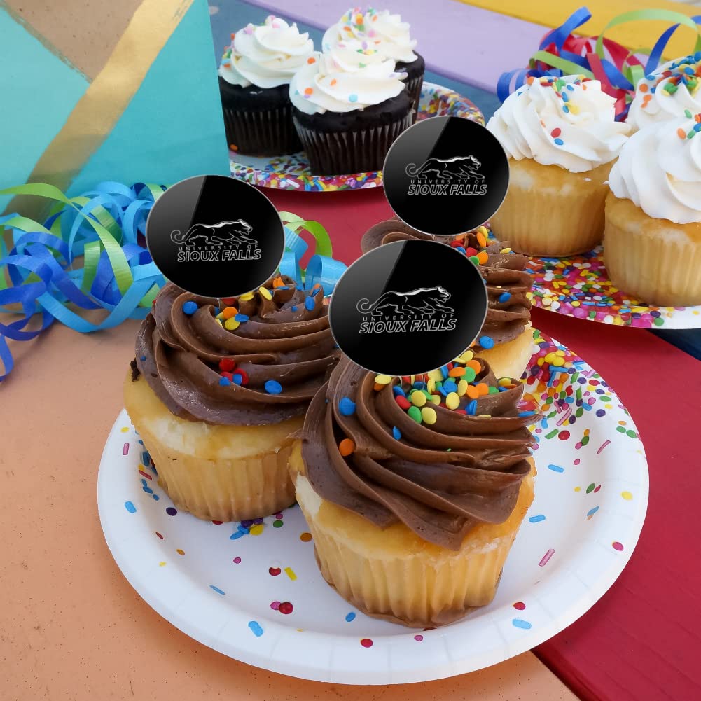 University Of Sioux Falls Secondary Logo Cupcake Picks Toppers Decoration Set Of 6