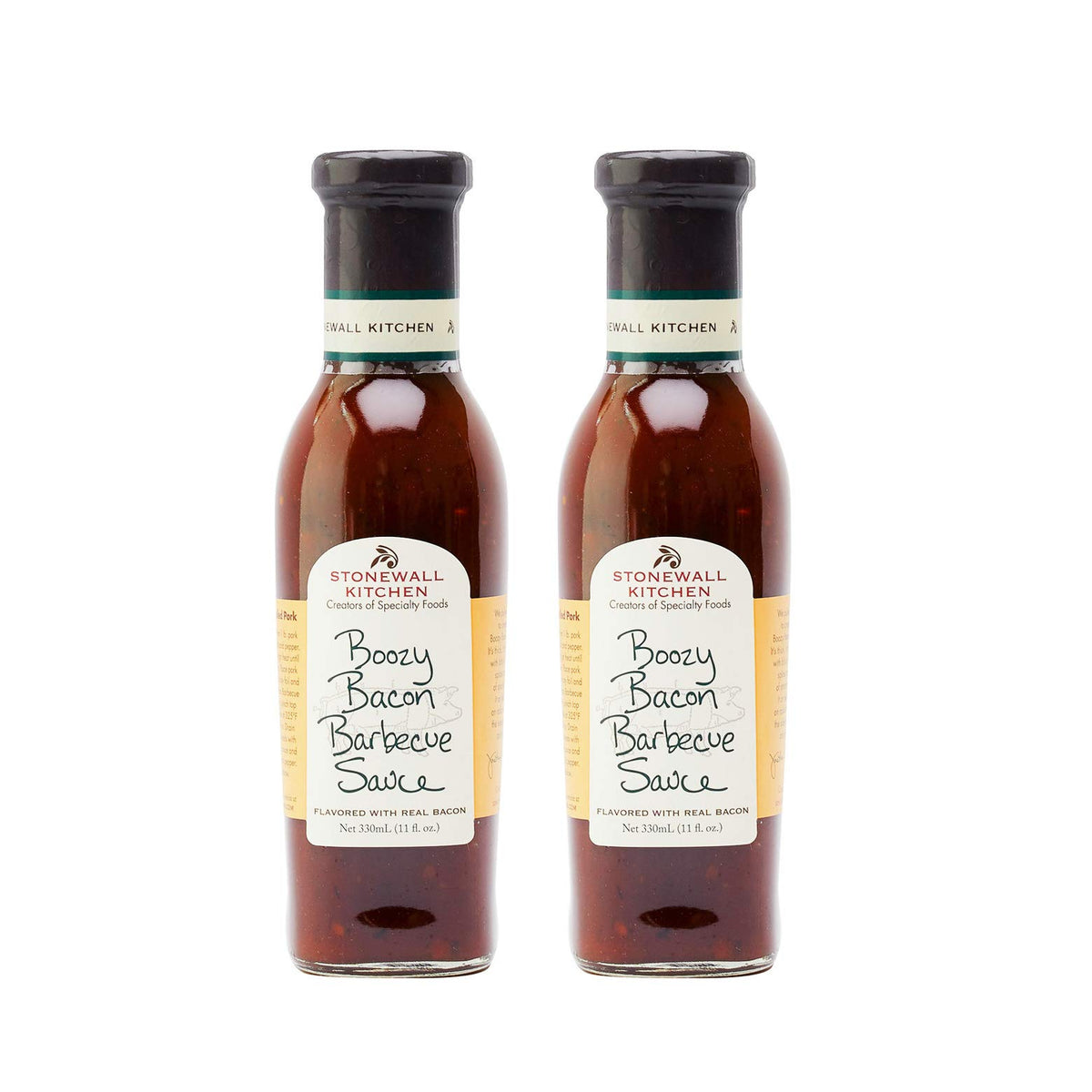 Stonewall Kitchen Boozy Bacon Barbecue Sauce, 11 Oz, Pack of 2, Bronze
