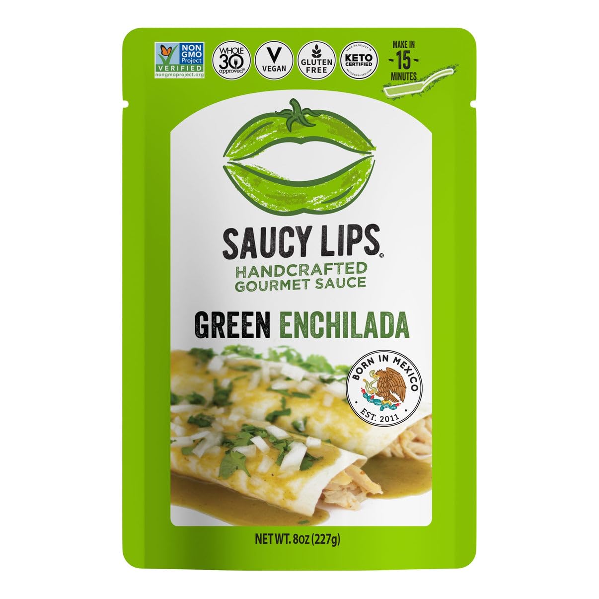 SAUCY GREEN ENCHIL SAUCE ( 6 X 8 OZ   )