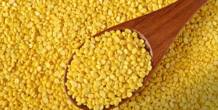 Rigel Spices Moong Dal 2 Lbs - Protein-Rich Organic Yellow Mung Beans - Quick-Cooking Nutrient-Packed Elegance - Split Mung Bean