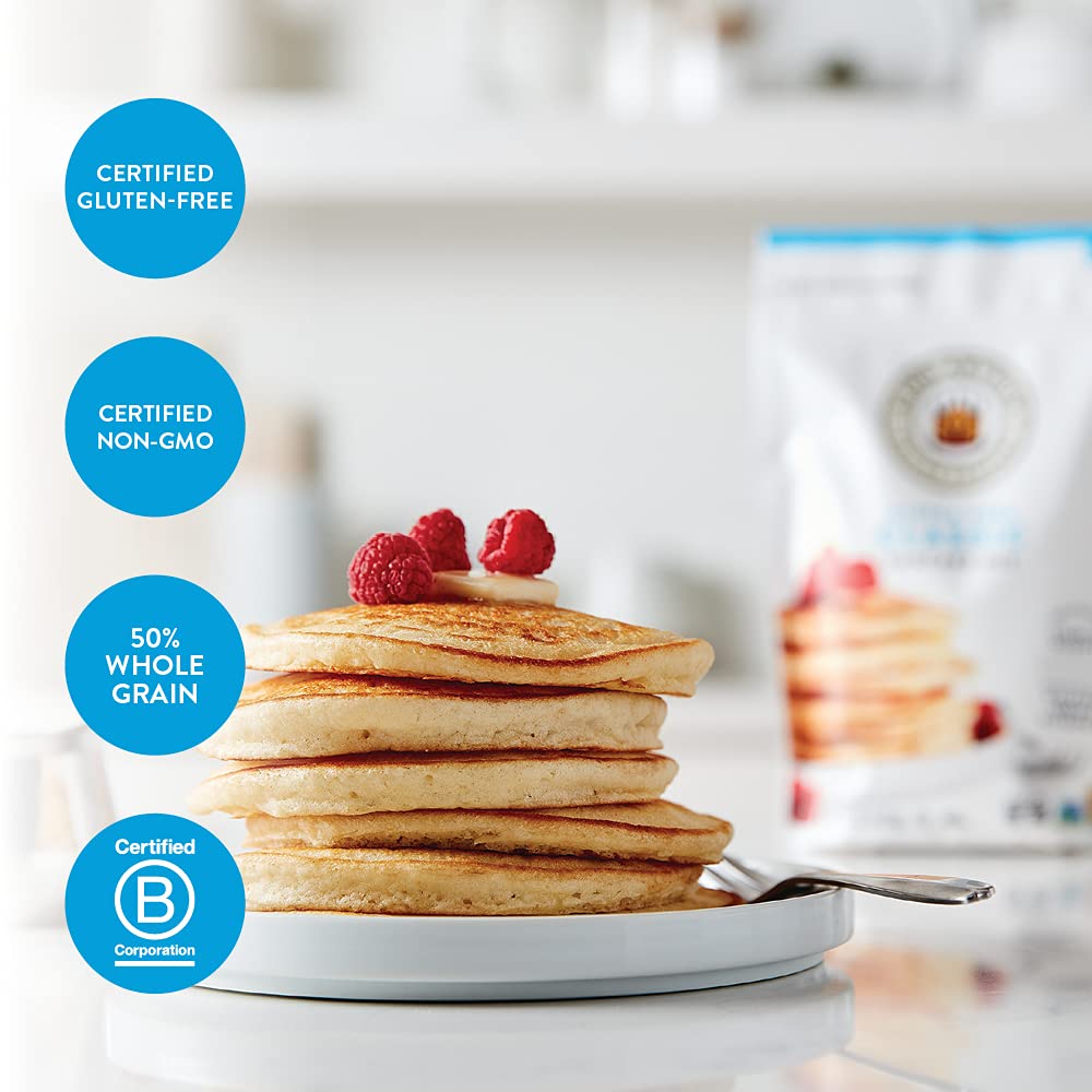 King Arthur Gluten Free Pancake Mix: Non-GMO, Kosher Certified, Easy-to-Prepare Breakfast Delight - Perfect for Fluffy, Deliciou