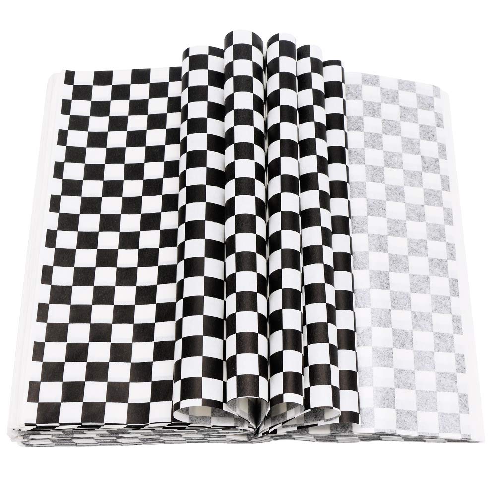Sandwich Wrap Paper, Eusoar 11'' X 10'' Dry Wax Deli Paper 200Pcs, Grease Resistant Black Burger Food Basket Liner For Burrito O