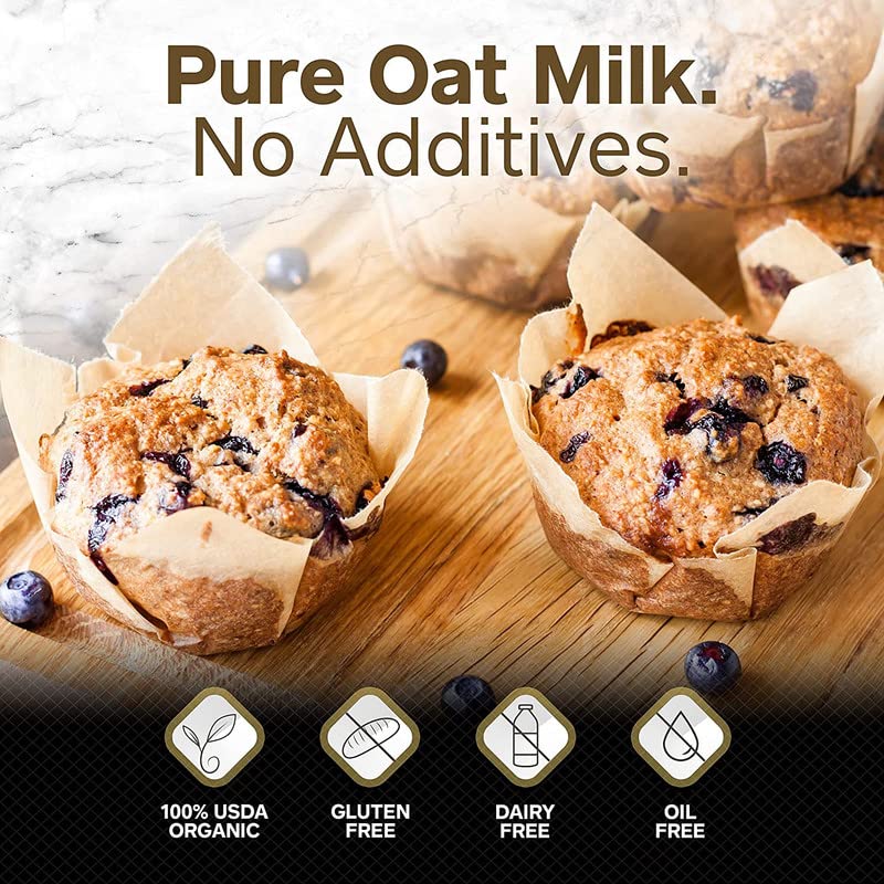 Healthier Comforts Oat Milk Powder - Gluten-Free, Vegan, USDA Organic, 21oz