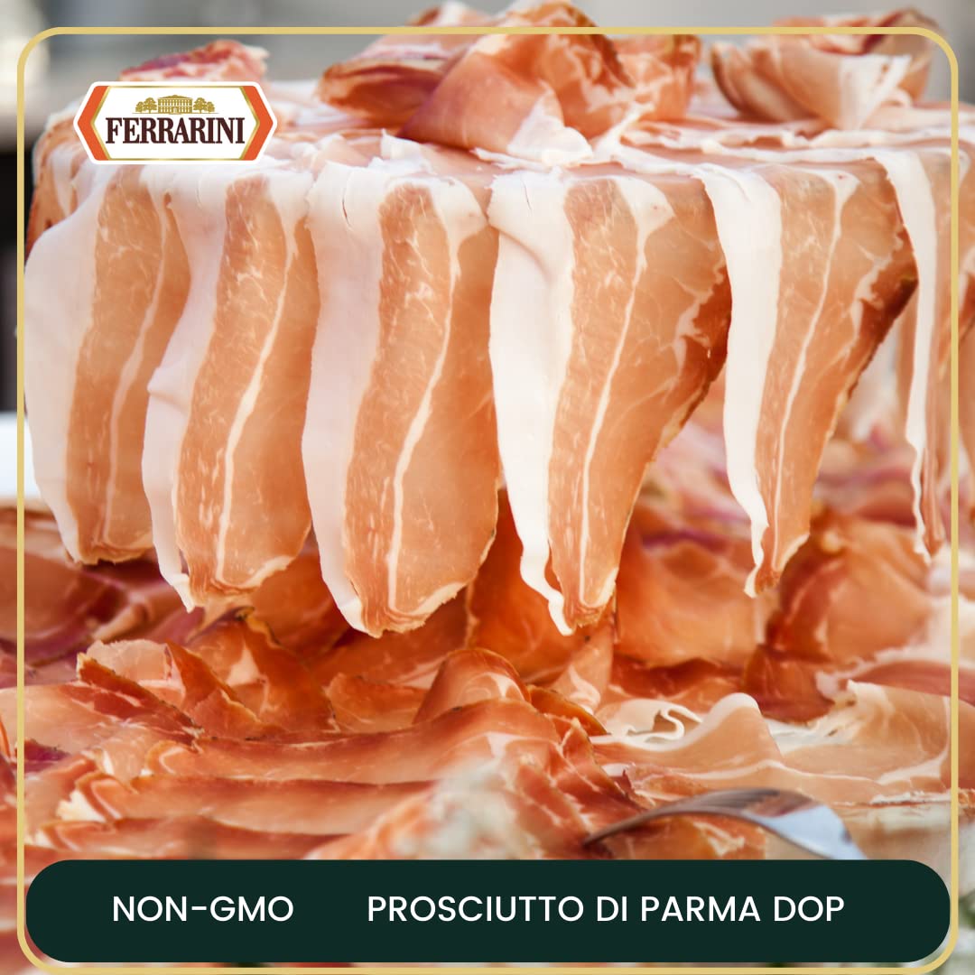 Ferrarini, Prosciutto Di Parma, Premium Grade, Dop, Aged 18 Months, Boneless,16-21 Lbs +/- Per Piece Prosciutto Crudo. Product W