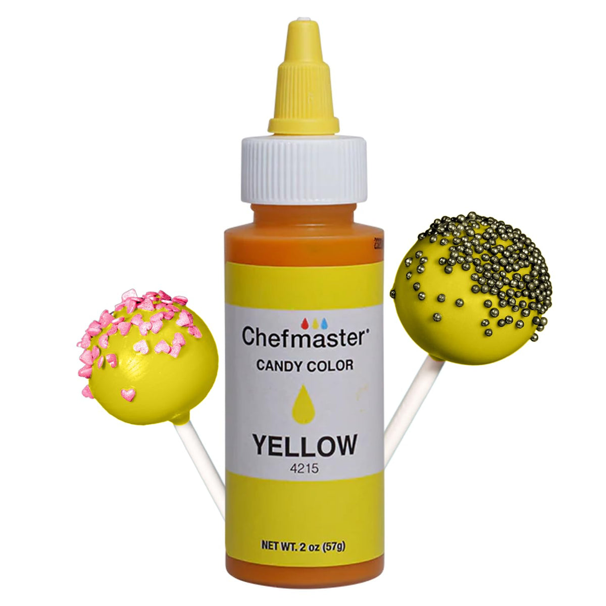 Chefmaster Yellow Candy Color | True-Tone Shades | Oil-Based | Professional-Grade Dye | Chocolate, Strawberries, Cake Pops | Dec
