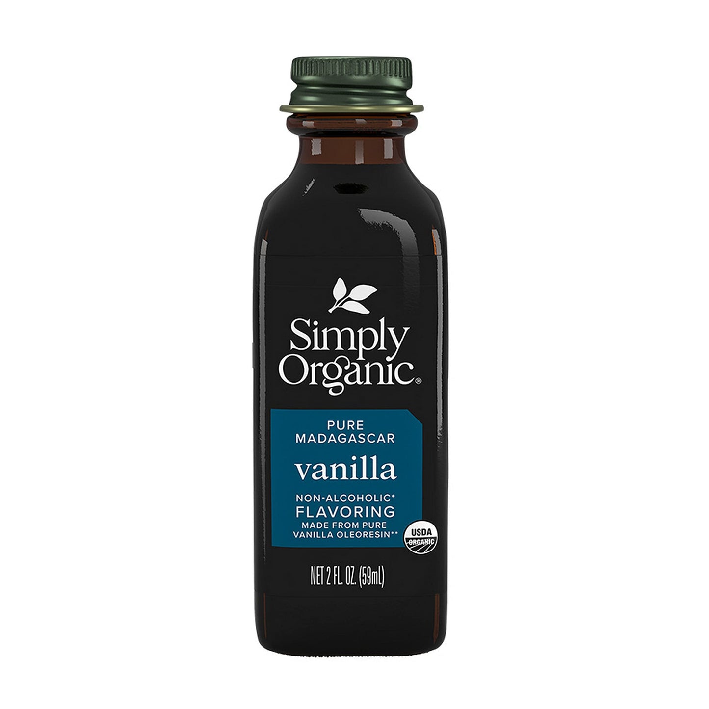 Simply Organic Vanilla Flavoring, Non-Alcoholic, Certified Organic, Vegan, 2 oz, Pack of 6