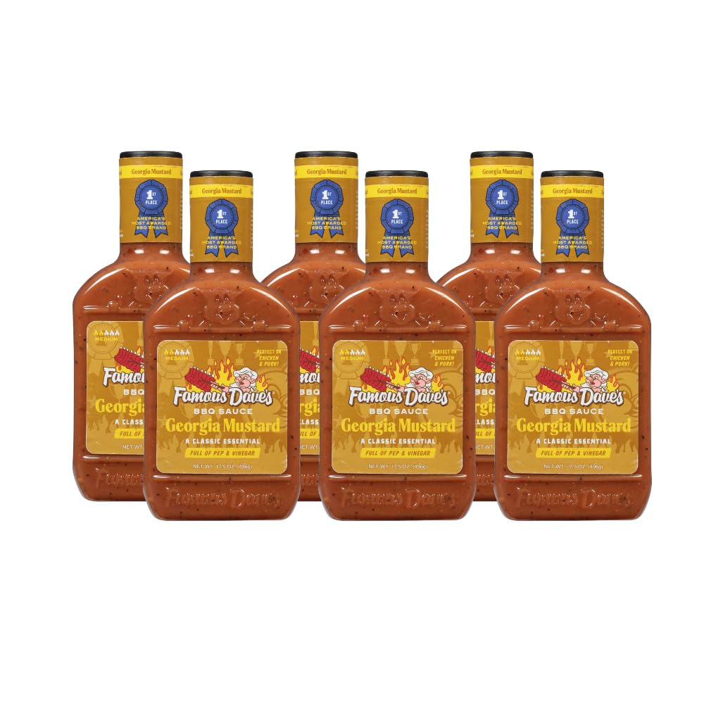 Famous Dave's - 6 pck, Georgia Mustard BBQ Sauce (105 oz.)