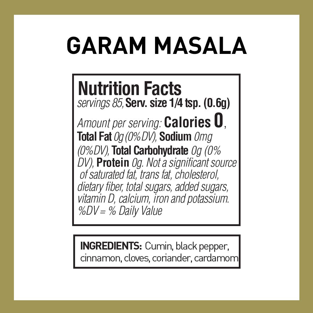 The Spice Hunter Garam Masala Blend, 1.8 oz. jar (Pack of 2)