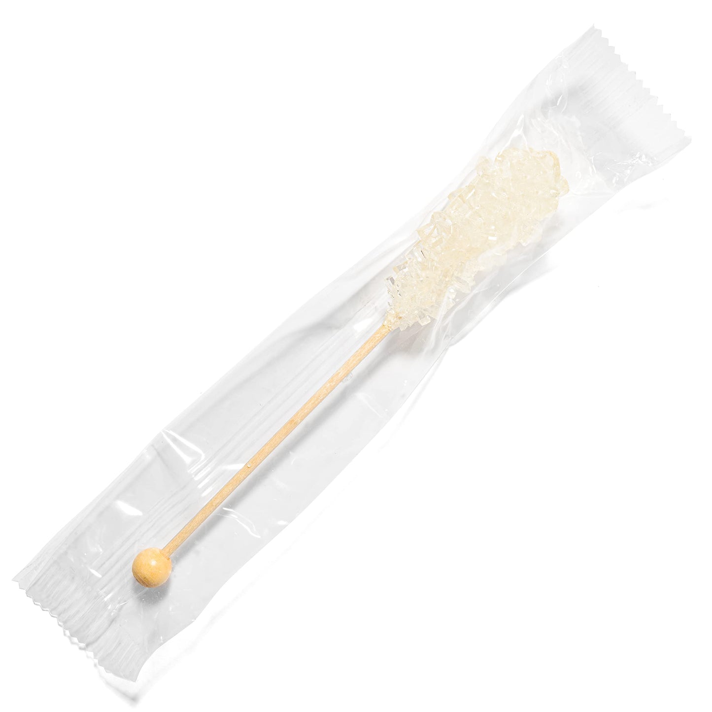 Candy Envy - White Caf   Sugar Sticks Mini Rock Candy - 18 Individually Wrapped Sugar Stirrer - Original Sugar Flavored