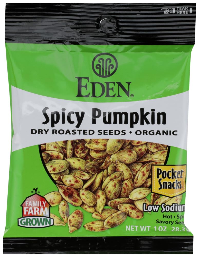 Eden Foods Organic Dry Roasted Spicy Pumpkin Seeds, 1 Ounce -- 12 per case.12