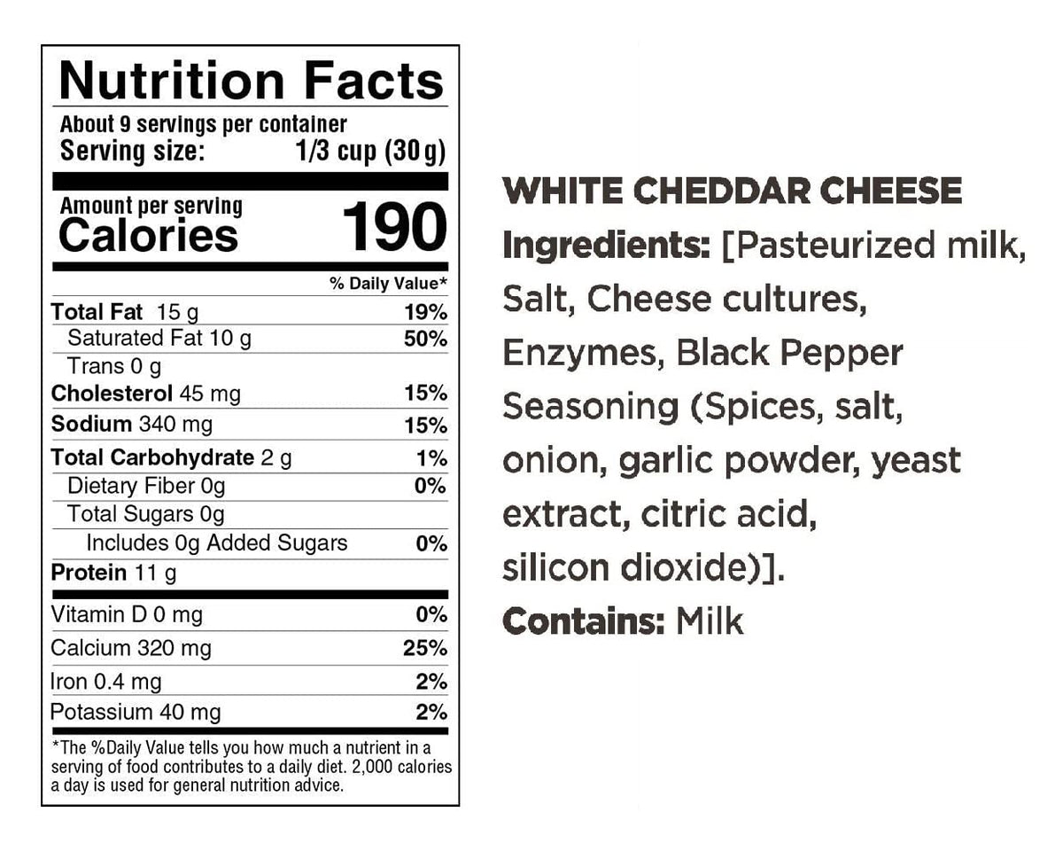 Moon Cheese Bites, White Chedda Black Peppa, 2-Ounce 3-Pack, 100% Real Cheese, Protein, Keto, After-School Or Lunch Snack