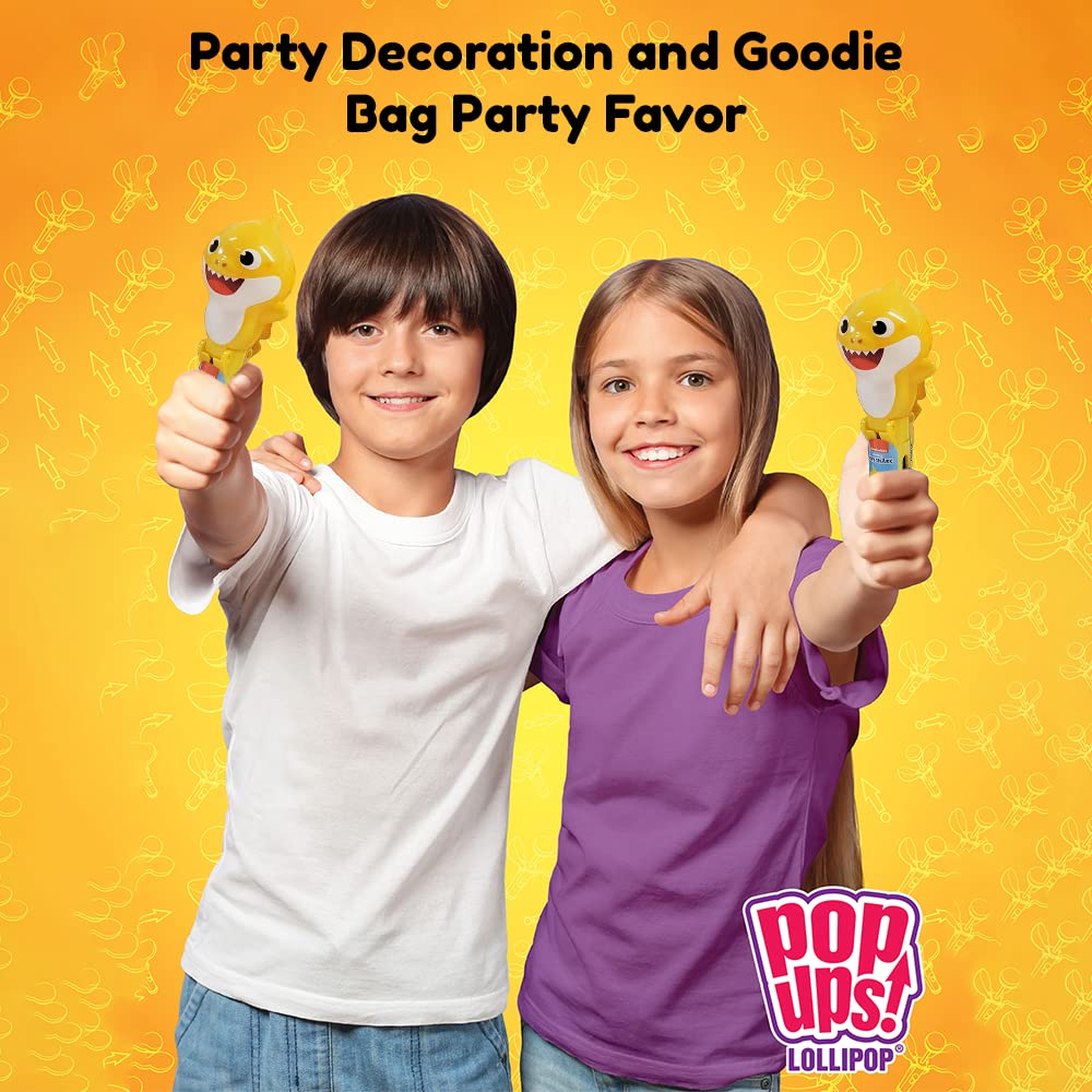 POPUPS! LOLLIPOP Baby Shark Lollipop Holder, 12 Count, Multicolor, Collectible Toy for Parties, Goodie Bags, and Prizes