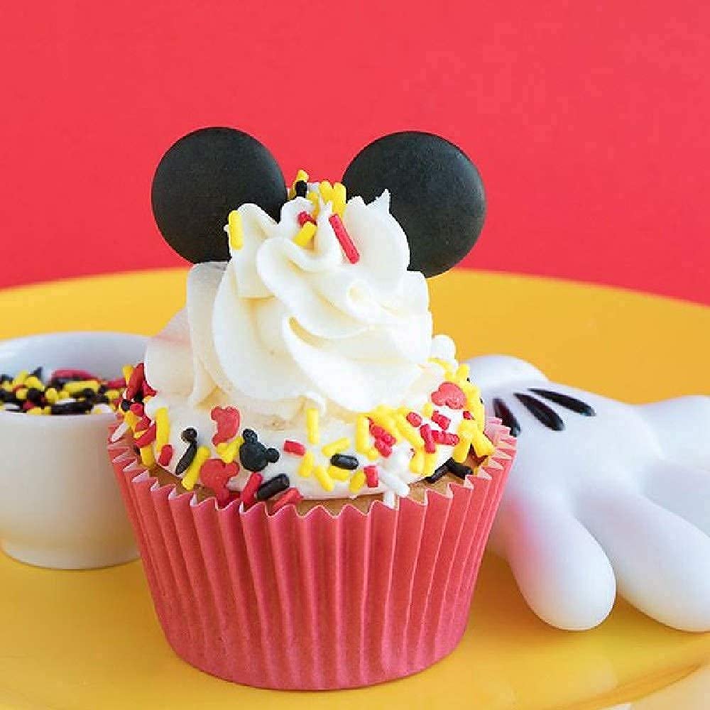 Sweets &   Boutique Mickey Sprinkles - Edible Cake Decoration Toppings, 4 Ounce, Red Black White Yellow, Mouse House