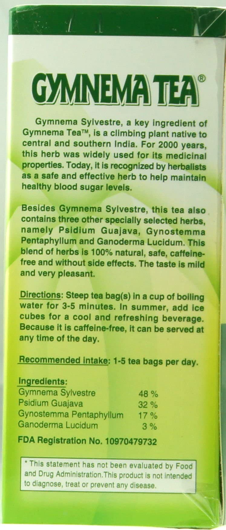 Shigu Mountain Gymnema Tea - 100 Count - White Herbal Tea