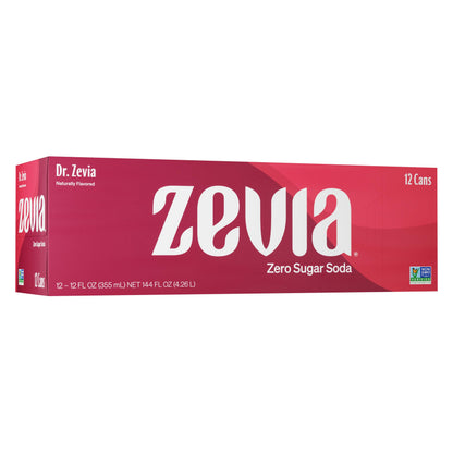 Zevia Zero Sugar Soda, Dr. Zevia, 12 Ounce Cans (Pack of 12)