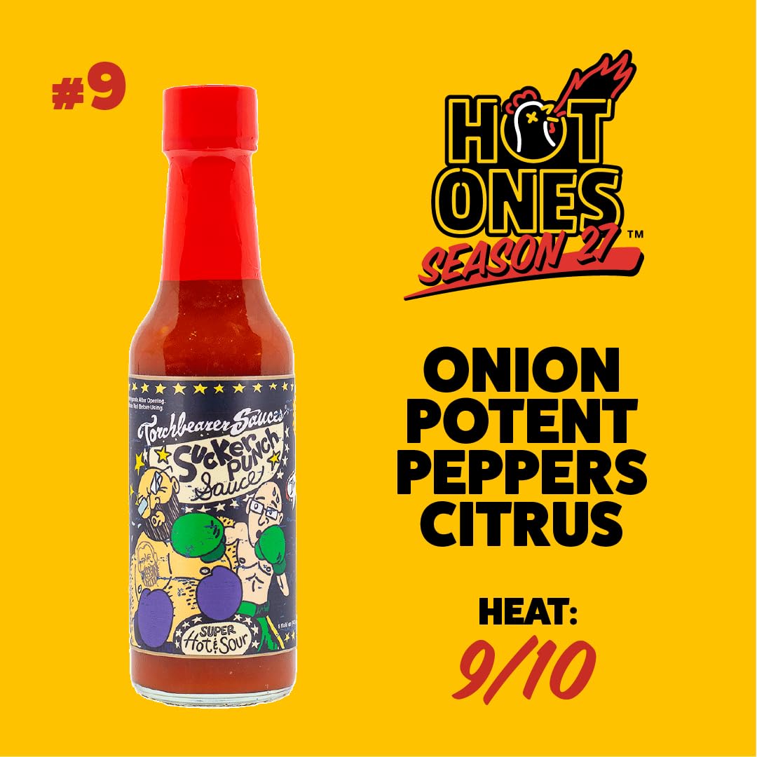 Hot Ones Hot Sauce Challenge Set - Season 27 Heat - Hot Sauces Gift Set - Variety Pack - Made With Natural Ingredients - Unique Small Batch Sampler - 5 Fl Oz Bottles (3-Pack)