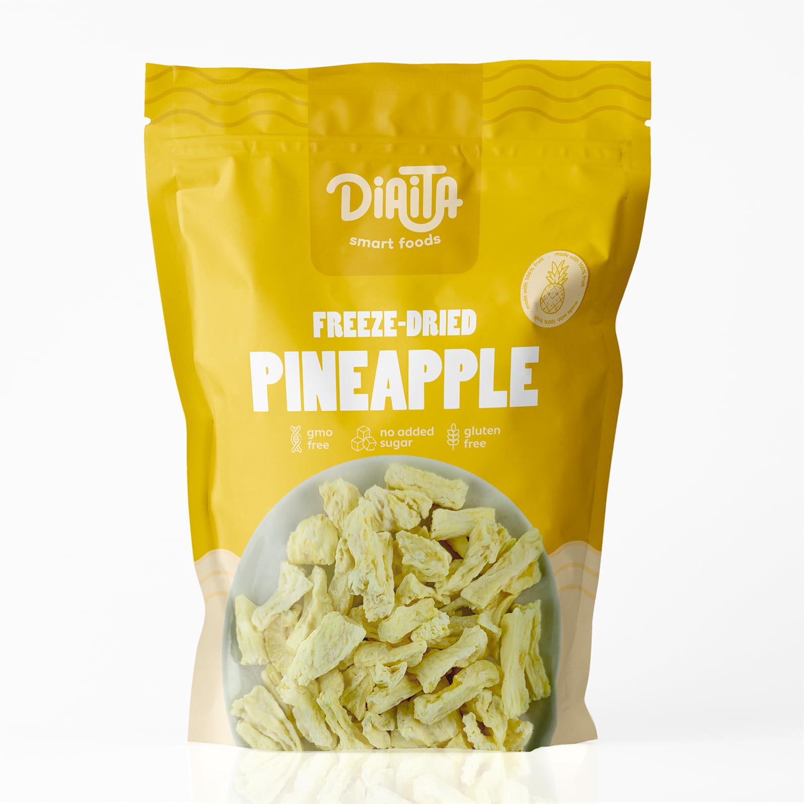 Freeze-Dried Pineapple - 7 Pack - 100% Real Fruit, No Sugar Added, Crunchy & Delicious, Long Shelf Life