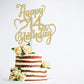 Arokippry Gold Glitter Happy 14Th Birthday Cake Topper - 14 Anniversarybirthday - Hello 14, Cheers To 14 Years,14  Fabulous Cake
