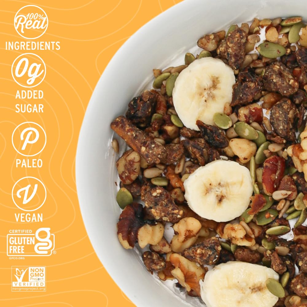 Wildway Keto Granola, Banana Nut, Grain-Free, Vegan, Low Carb, 8 oz, Pack of 6