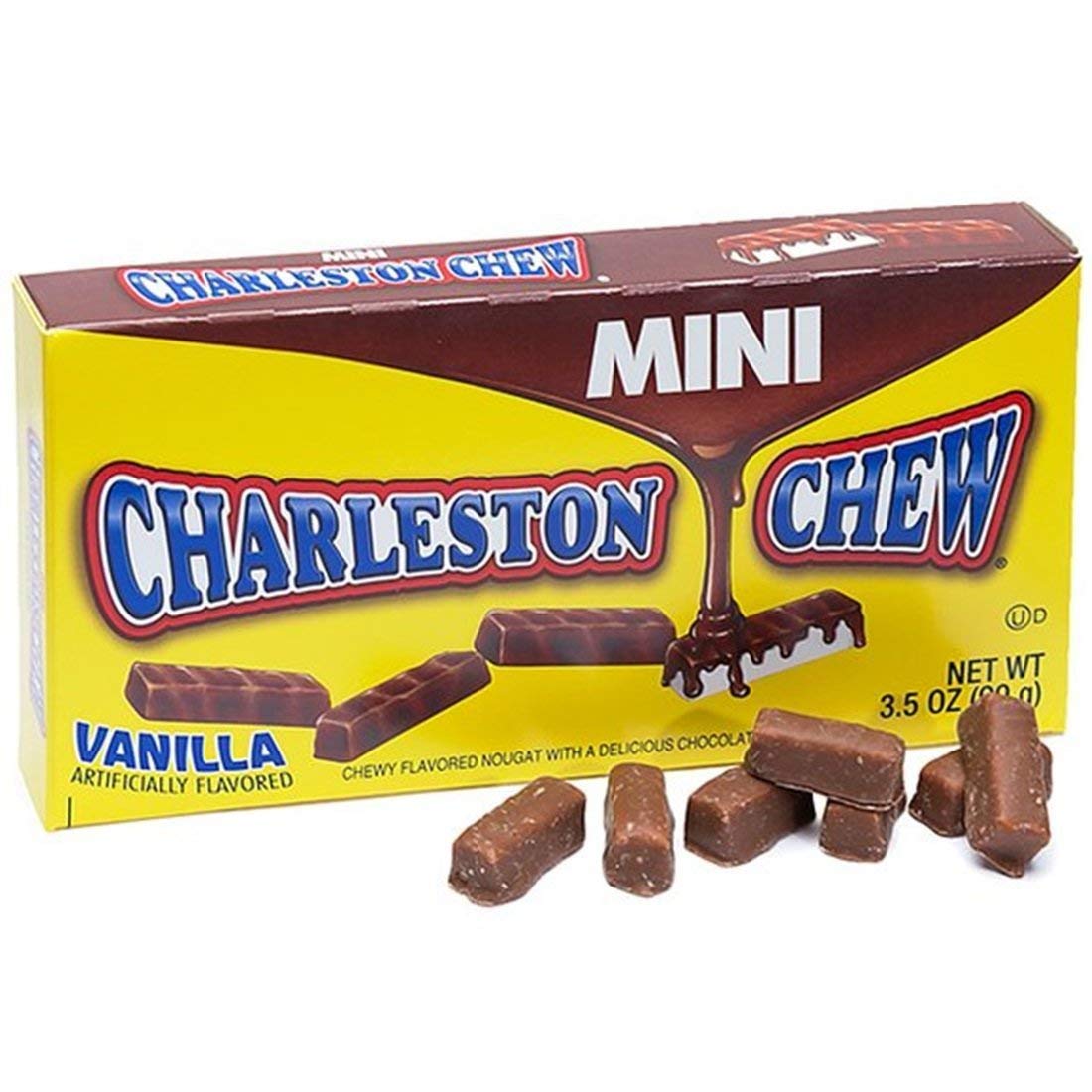 LYZAS SWEETS &   Classic Candy Movie Theater Box - Mini Charleston Chew, Pack of 4