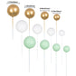 Gyufise 30Pcs Balls Cake Topper Mini Balloons Cupcake Topper Diy Cake Insert Topper Foam Cake Balls Baking Decoration For Weddin