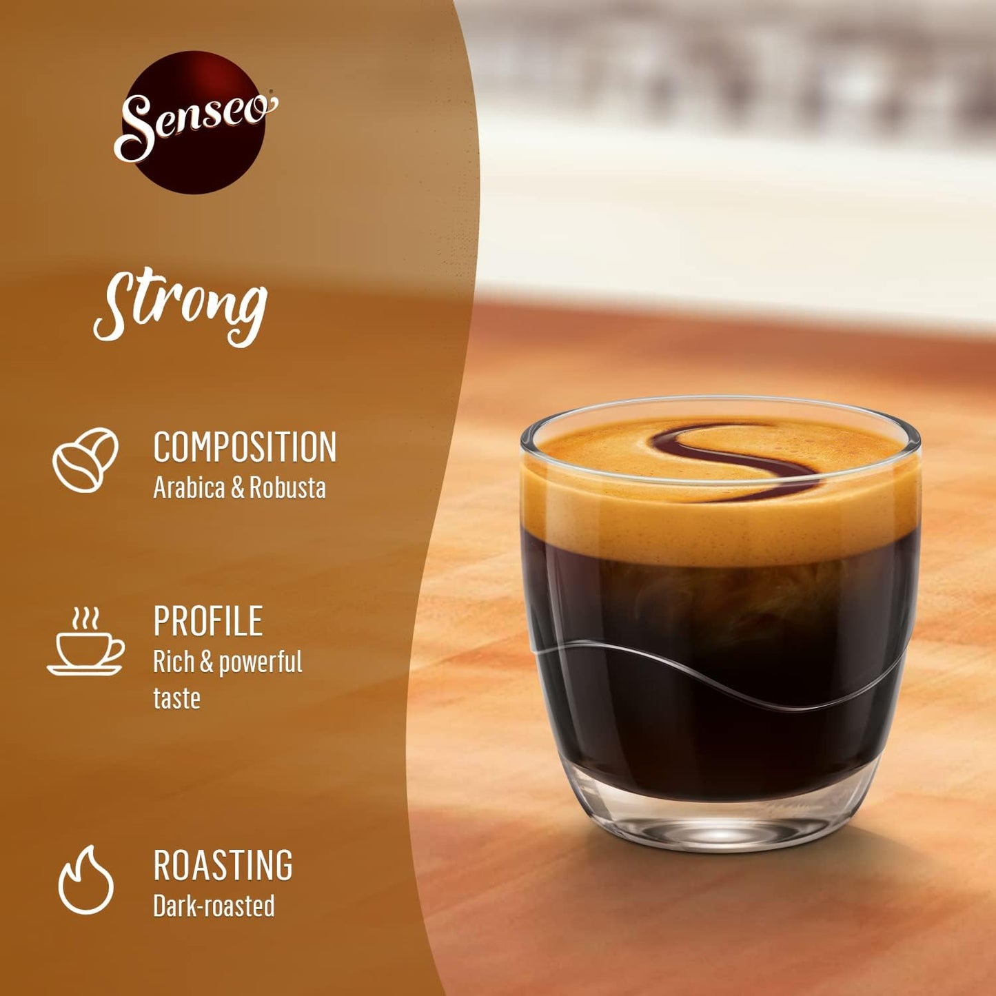 Douwe Egberts Senseo Strong Roast Coffee Pods, Dual Pack, 48 Count, Full And Rich Flavor, Compatible With Senseo Machines