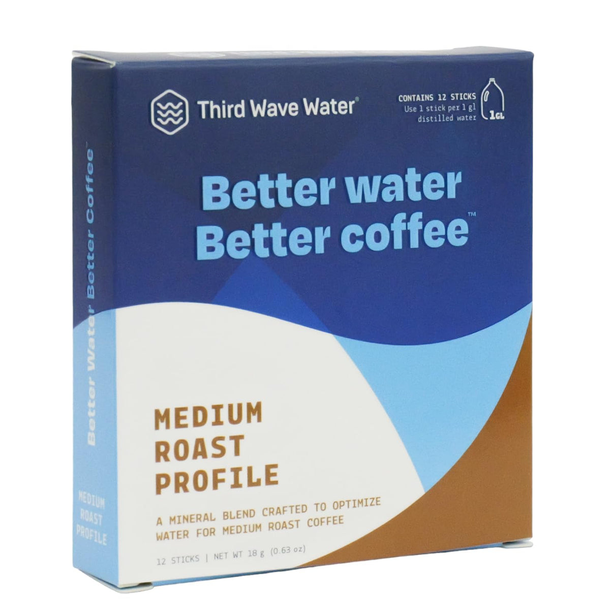 Third Wave Water Medium Roast Coffee Sticks - 12 Single Gallon Sticks