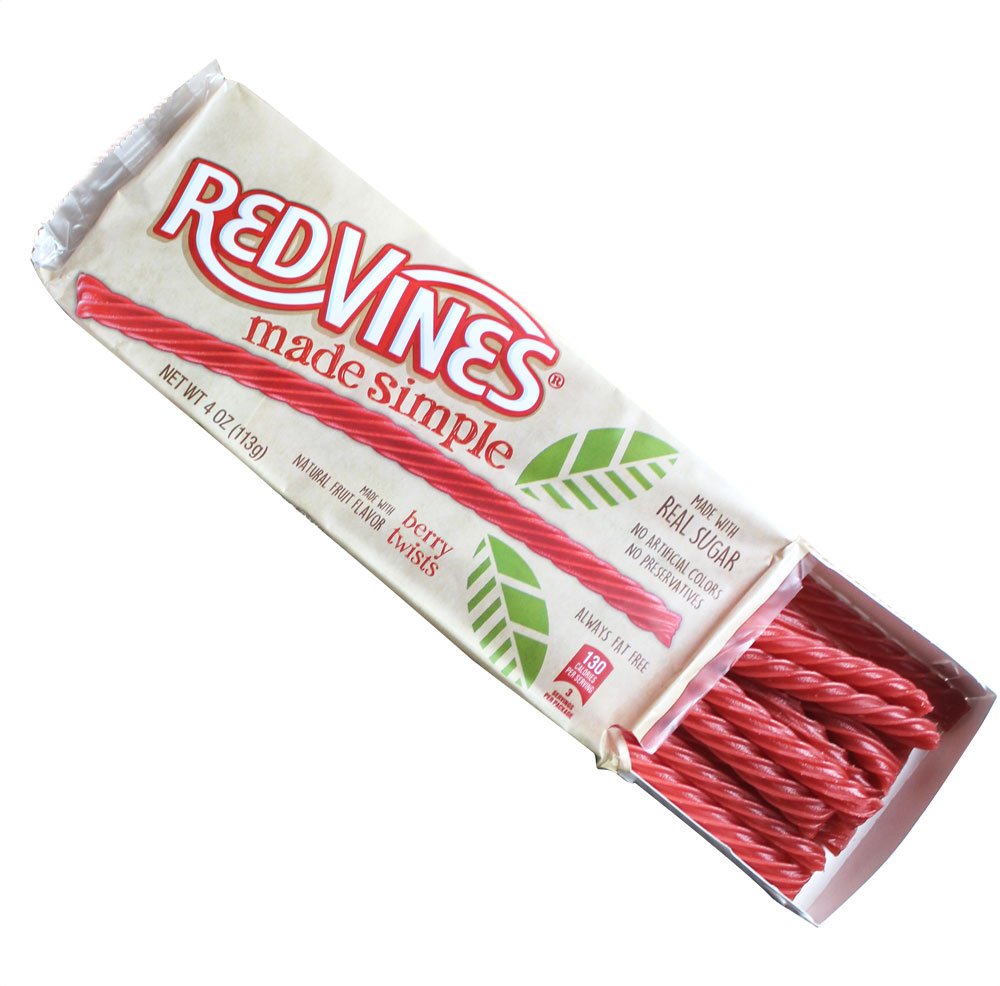 Red Vines Made Simple Berry Licorice Twists 4Oz Tray