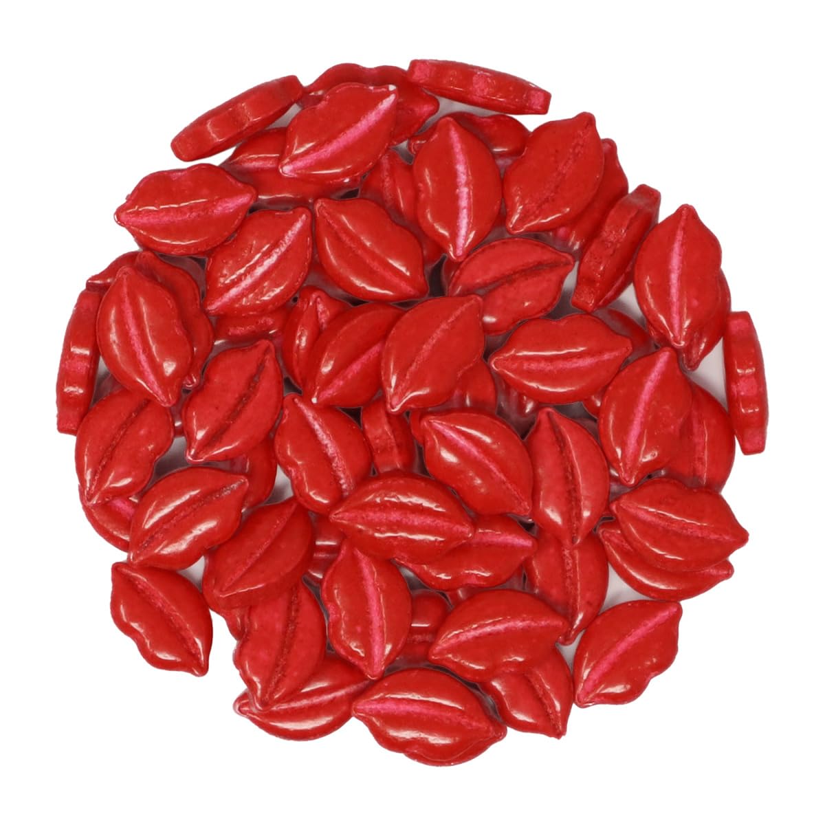 Mystic Sprinkles Valentine'S Day Themed Candy Shapes Sprinkles (Red Lips, 2Oz Jar)
