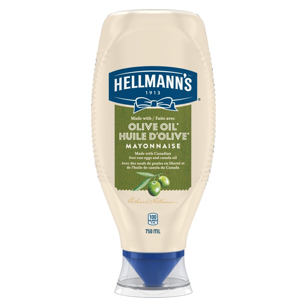 Hellmanns Mayonnaise, Olive Oil, 750 ml/25.4 fl. oz., (Imported from Canada)