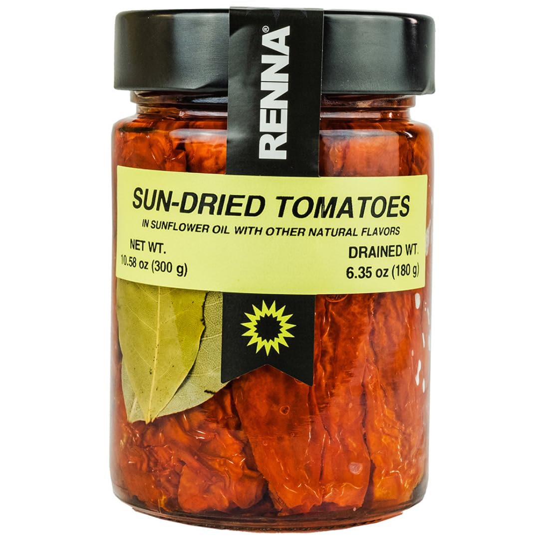 Renna Top-Grade Italian Sun-Dried Tomatoes In Oil (10.58 Oz)  Authentic Culinary Excellence From Italy  Experience The Rich Flavors Of The Mediterranean With Renna
