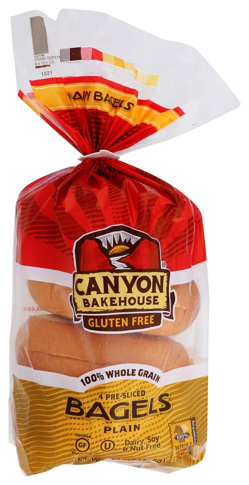 CANYON BAKEHOUSE Gluten-Free Plain Bagels - Case of 6