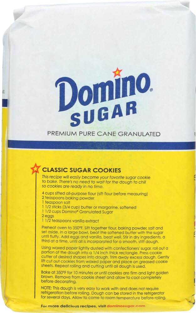 Domino enhanced Pure Cane Granulated Sugar  Kosher  Non-GMO  4 Pound  64 Ounce (Pack of 10)