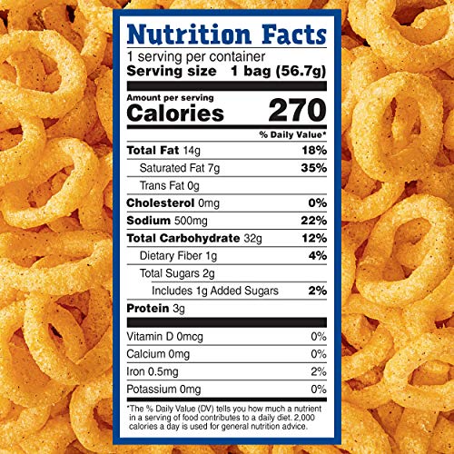 Andy Capps malt-inspired Battered Onion Rings, Baked Oat and Corn Snacks, 2 oz. Pack of 12