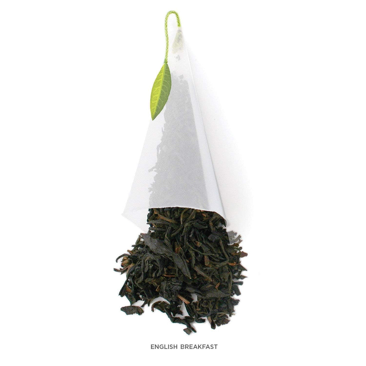 Tea Forte English Breakfast Premium Organic Caffeinated Black Tea Blend Bulk Pack, 40 Count Individually Wrapped Handcrafted Pyramid Infuser Tea Bags