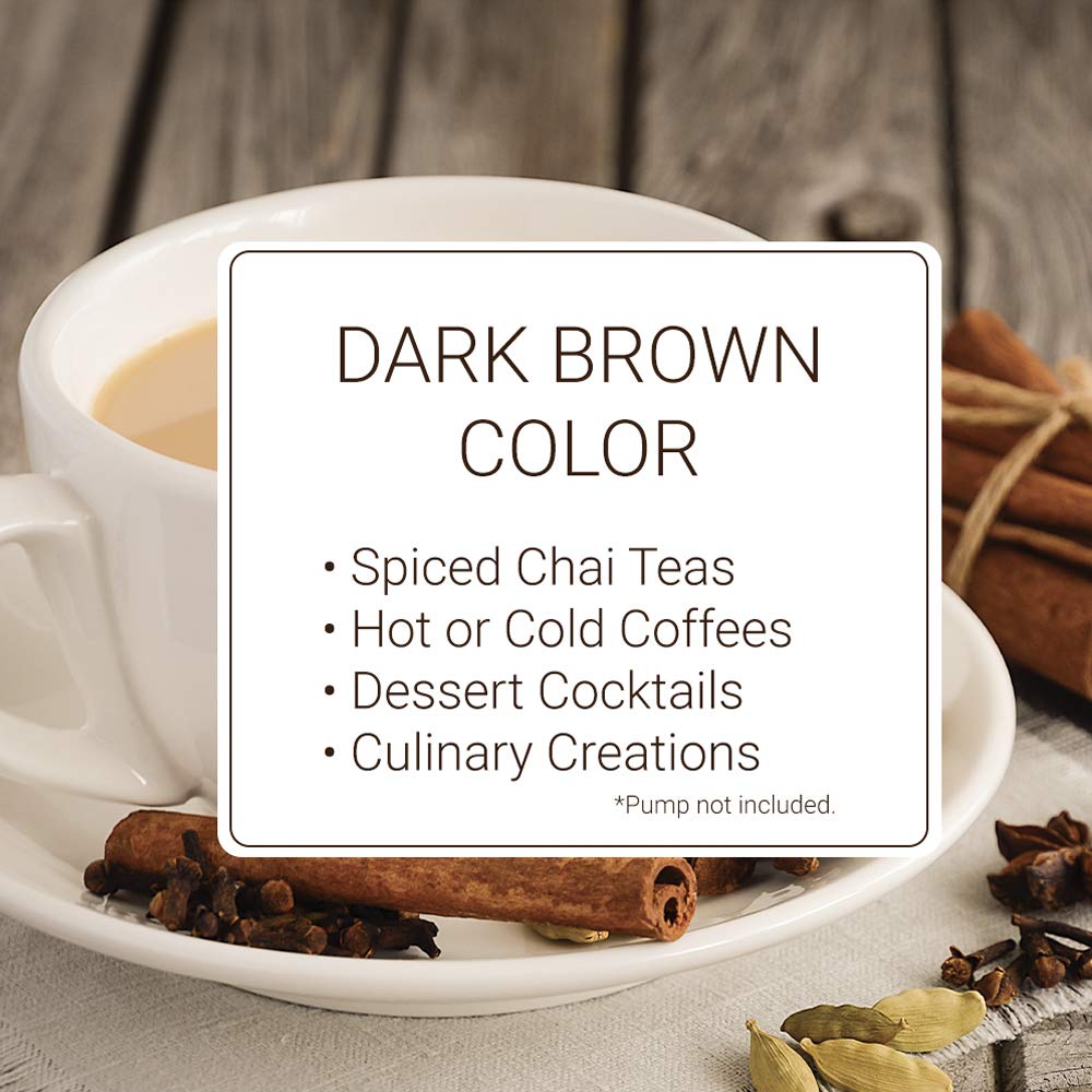 Monin - Chai Tea Concentrate, Spiced Green Tea Flavor, Natural Flavors, Great for Spiced Chai Teas, Coffee Drinks, Dessert Cockt