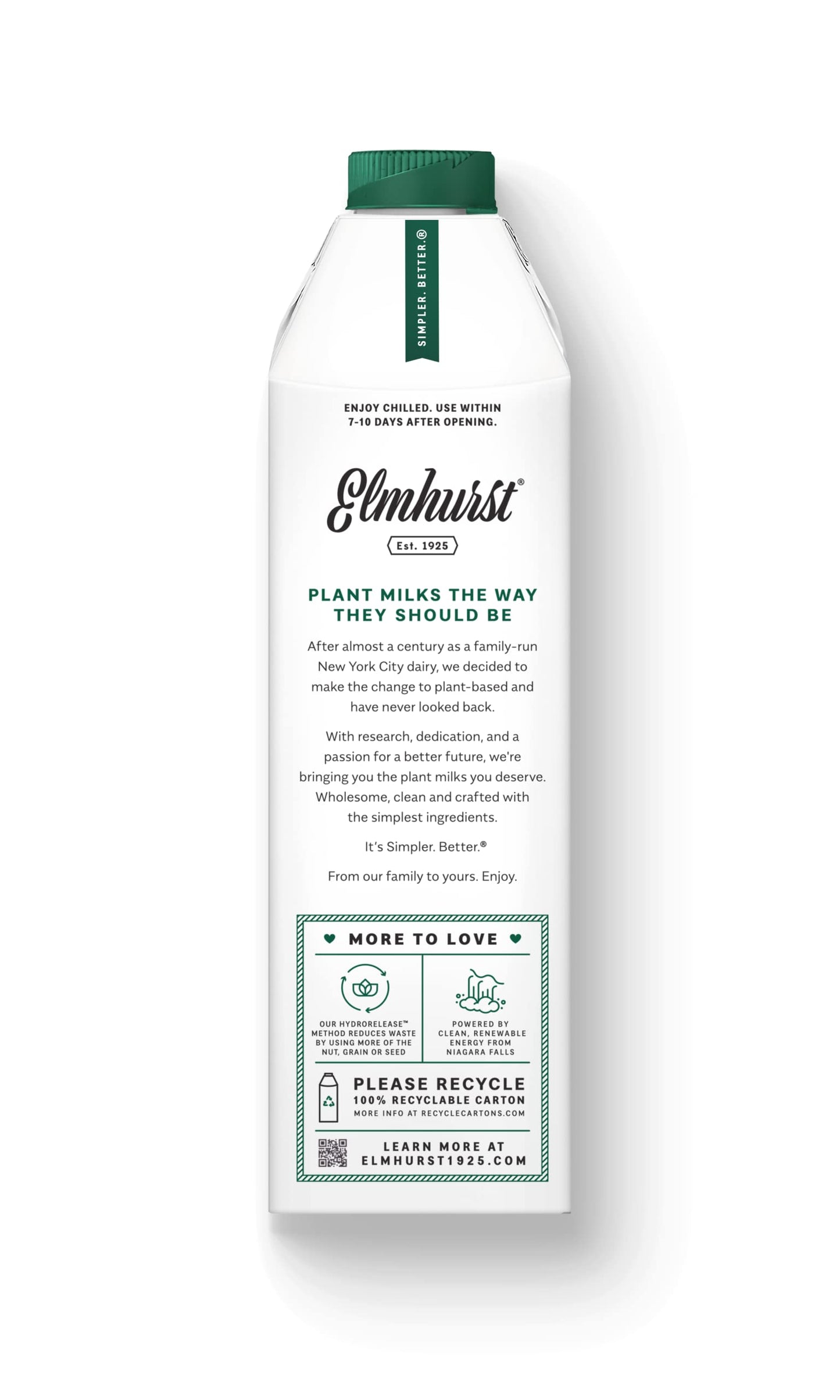 Elmhurst 1925 Cashew Milk, Unsweetened Cashew Milk, Shelf Stable Cashew Milk, Vegan, Kosher, Nondairy, Sugar Free, Non Gmo, Plan