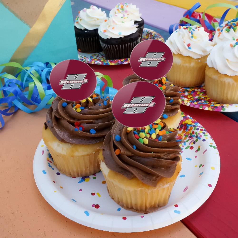 GRAPHICS & MORE Cupcake Picks Set of 6, Acrylic, Henderson State University, One Size, Model CUPCAKE.ROUND.CLCHSU.Z008454