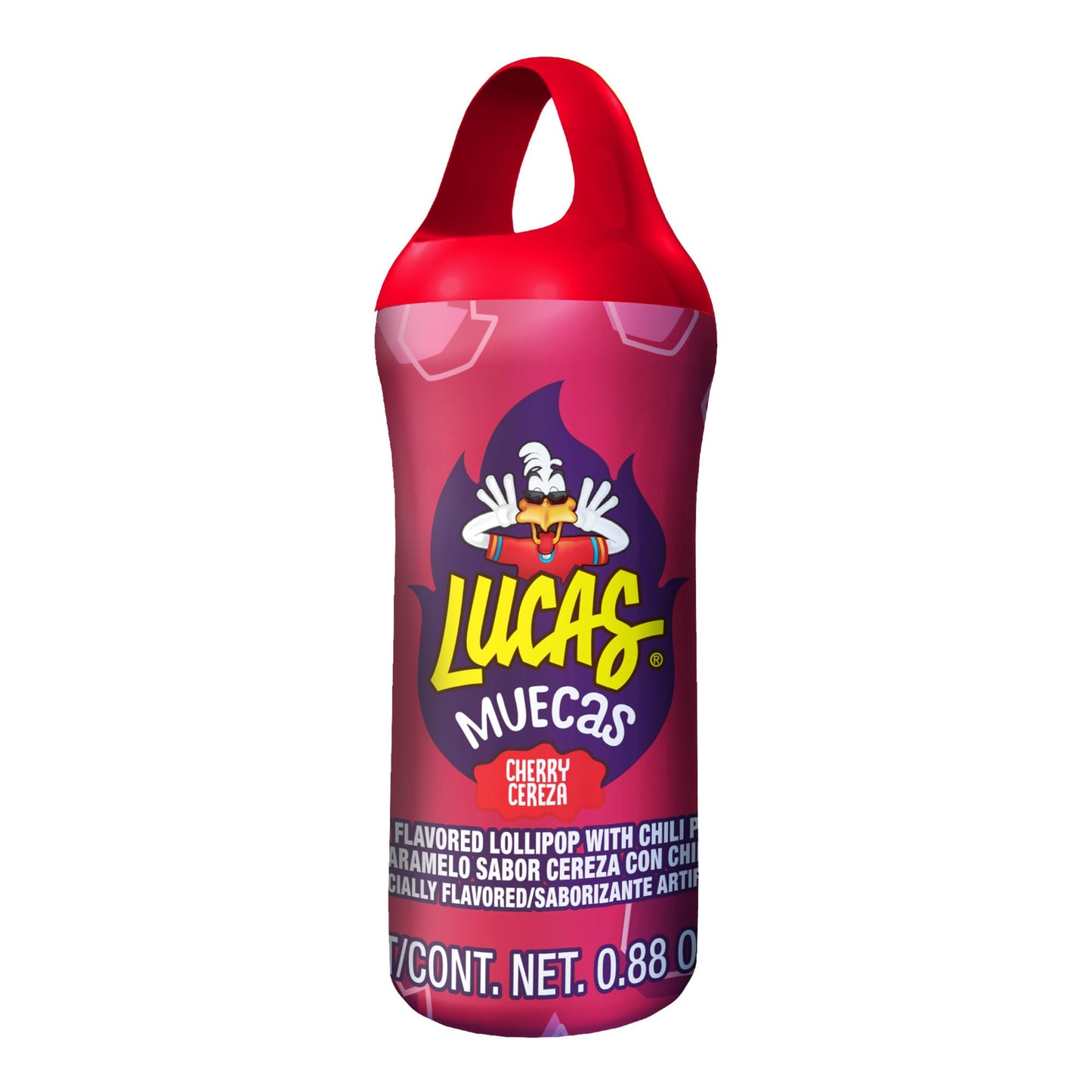 Lucas Muecas Cherry Flavor Lollipop With Chili Powder, 8.8 Ounce
