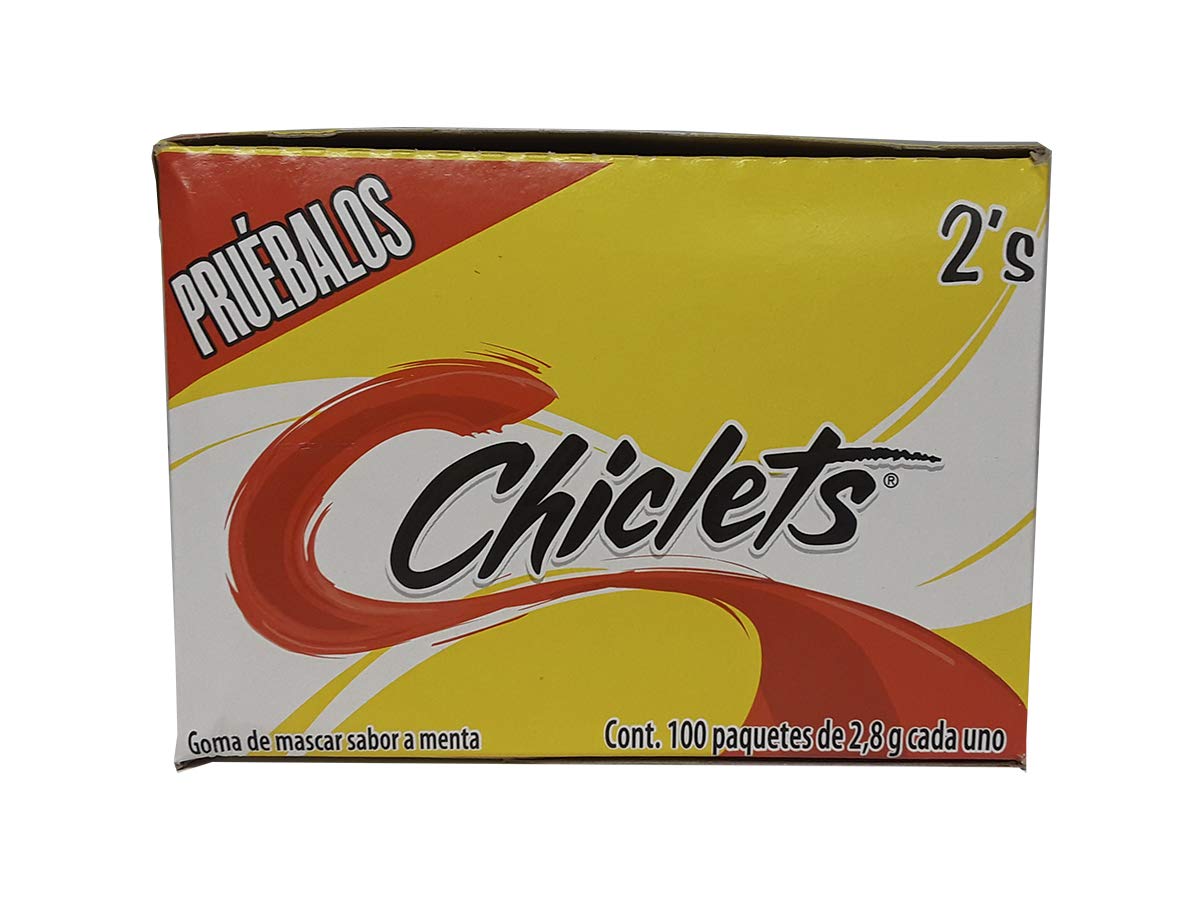 Adams Chiclets Gum - 100 Pieces (2 Count Pack) - Chewy Candy, Perfect for Sharing