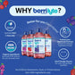 Berri Lyte Plant Based Organic Electrolyte Solution - Pediatric Rehydration Drink - Low Sugar Strawberry Flavor, 1 L, 4 Ct