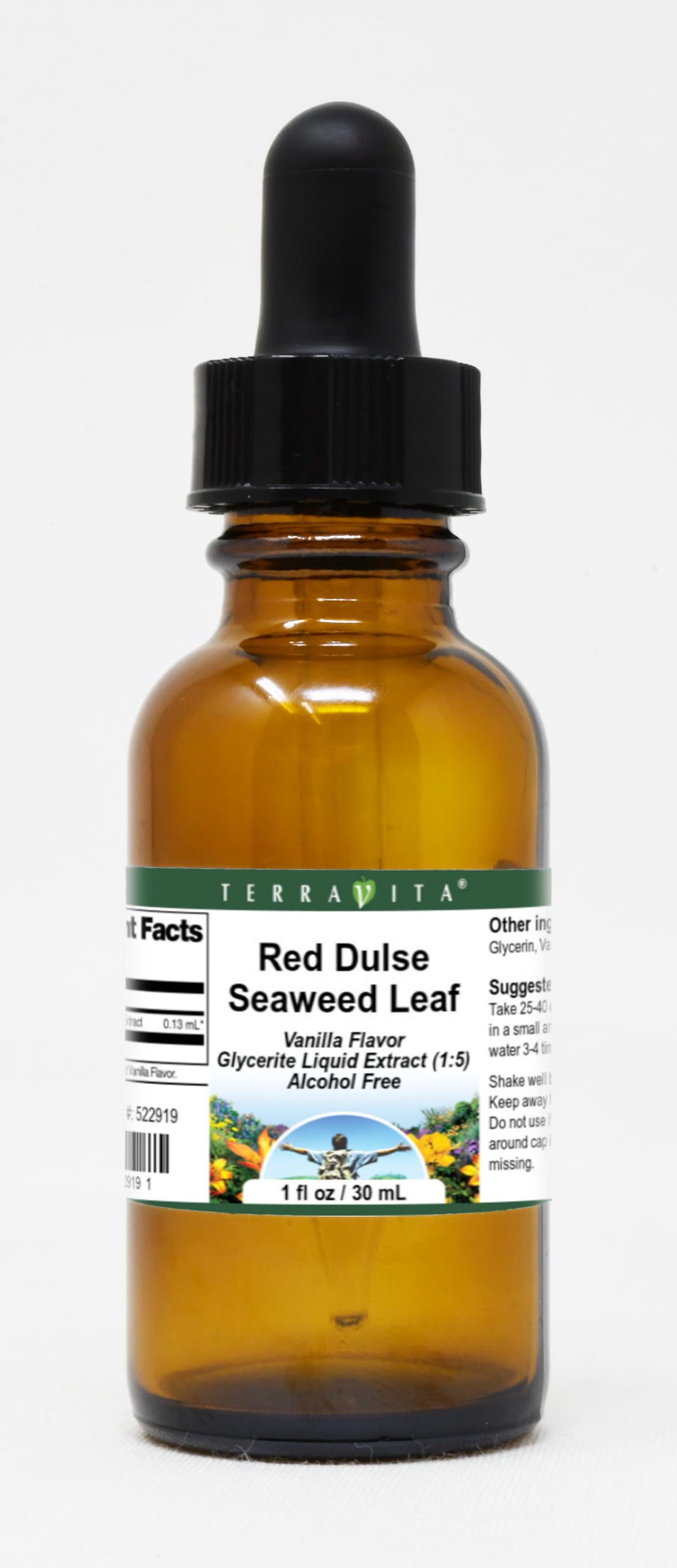 Red Dulse Seaweed Leaf Glycerite Liquid Extract (1:5) - Vanilla Flavored (1 oz, ZIN: 522919)