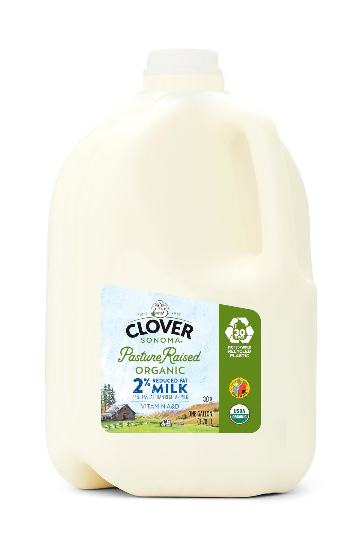 Clover Sonoma, Organic 2% Reduced Fat Milk, 128 Fl. Oz